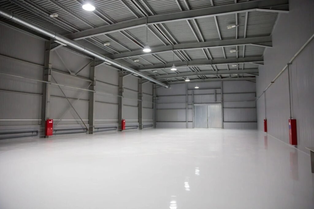 Warehouse painting - interior painted white